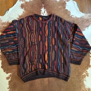 Colorful Striped Men's Crewneck Sweater